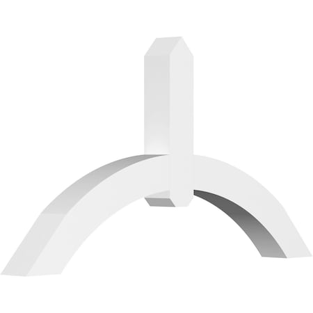 Ekena Millwork Archdale Architectural Grade PVC Gable Bracket, 48"W x 26"H x 4"D x 4"F, 13/12 Pitch GBP048X26X0404ARC00